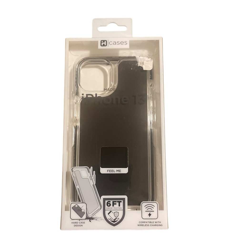 iPhone 13 Case by H Cases Black Hard Case 6 Foot Drop Test Wireless Charging NIB